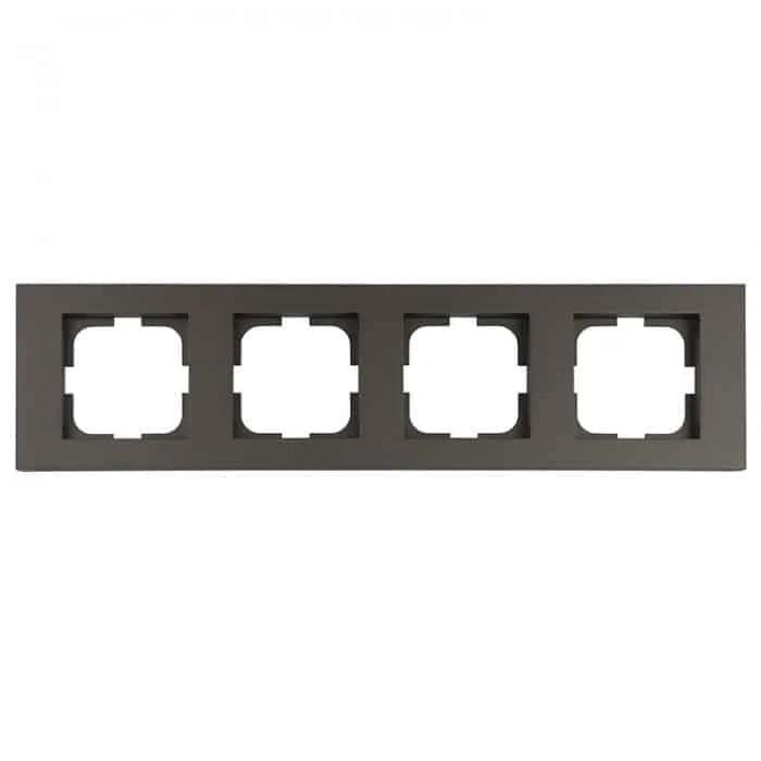 Рамка четырехместная горизонтальная Ovivo Grano Моко (00000018695)
