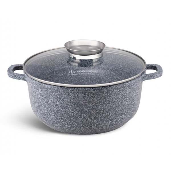 Кастрюля-казан Edenberg со стеклянной крышкой 3,3 л (ЦБ-00033101)