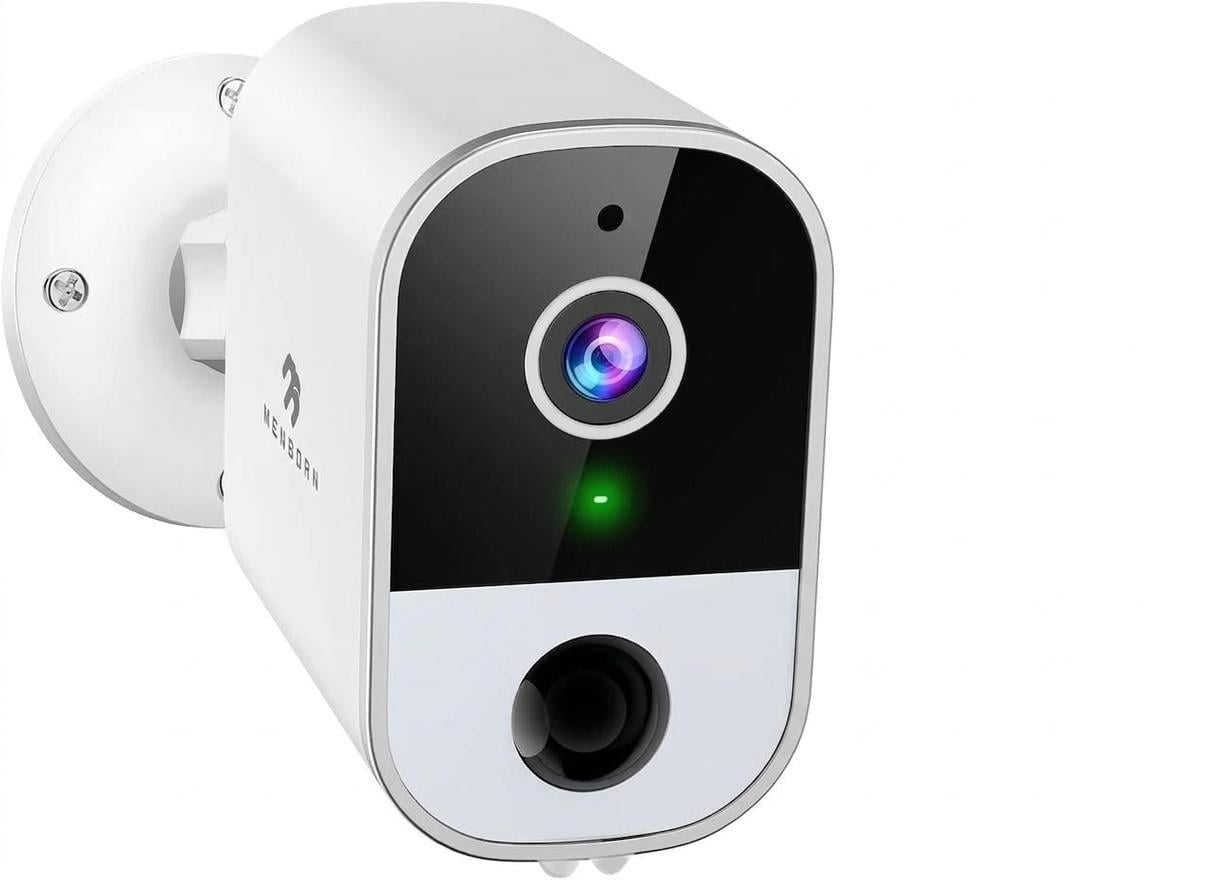 Камера видеонаблюдения беспроводная WiFi Menborn L1 2K для дома и улицы аккумуляторная