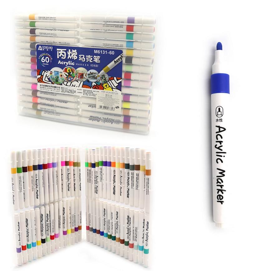 Набор акриловых скетчмаркеров Aodemei Art 60 цветов - фото 2