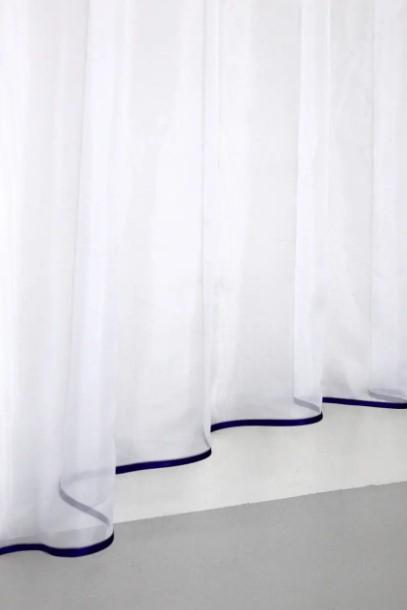 Гардина арка на кухню шифон/батіст 280х170 см Фіолетовий/Білий (036к) - фото 3