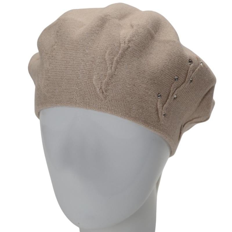 Берет жіночий подвійний Lirus Гілка віскозний універсальний Темний Льон (295481)