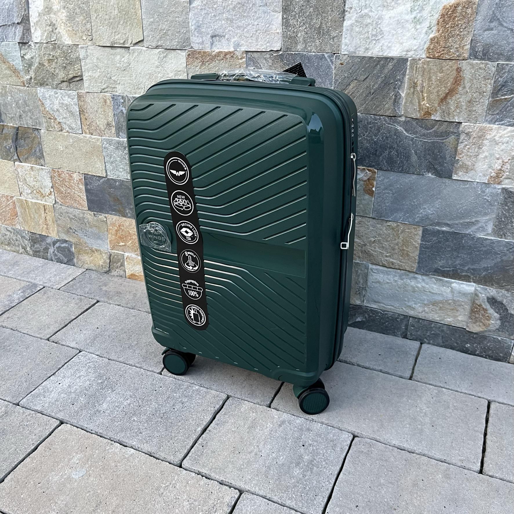 Валіза дорожня мала з поліпропілену Wings DQ181-04 S Зелений - фото 2 Валіза дорожня мала з поліпропілену Wings DQ181-04 S Зелений - фото 2