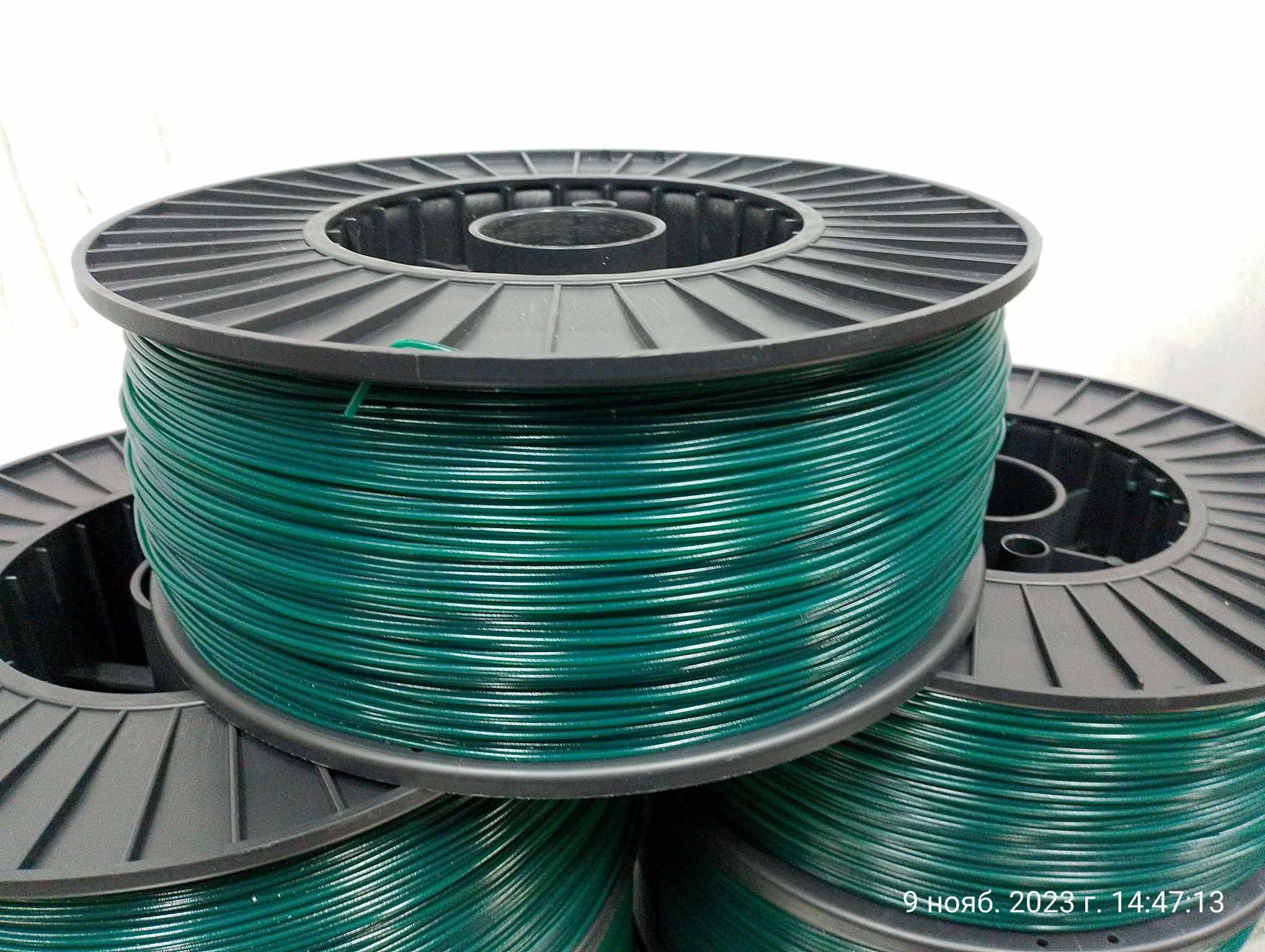 Нитка пластик філамент PLA для 3D принтера Pochatok Filament 1,75 мм 3 кг Темно-зелений (44015) - фото 2