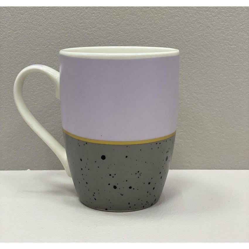 Чашка S&T 2091-16 Мрамор фарфоровый 340 мл Фиолетовый с серым