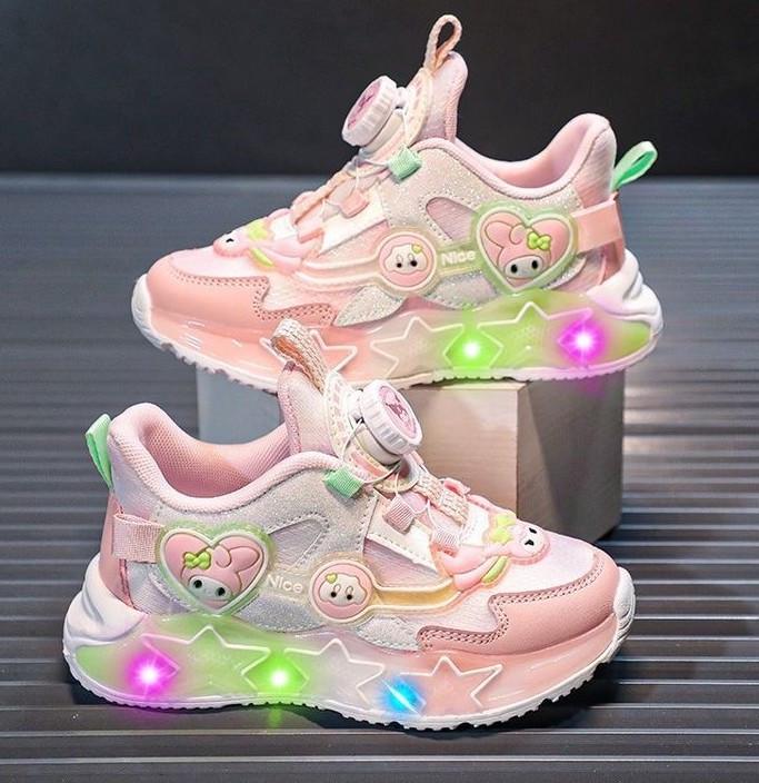 Кроссовки детские с подсветкой р. 30 Розовый (3002)