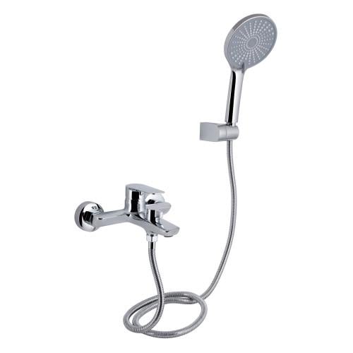 Смеситель для ванны Q-tap Leo с душевой гарнитурой Chrome (QTVLEO259CRM45563)