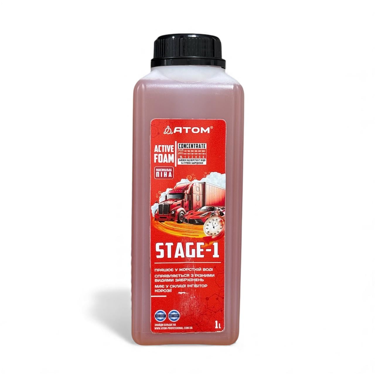 Активная пена для мойки авто Атом STAGE-1 1 л (135003)
