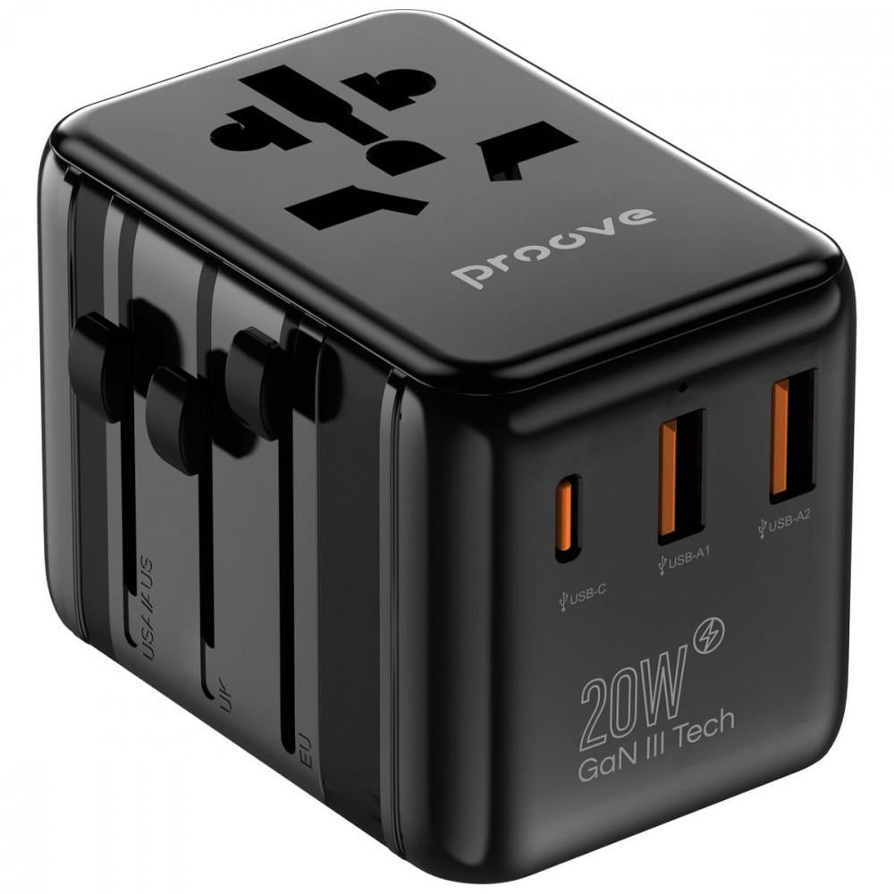 Универсальный адаптер Proove Trip 20 W Black