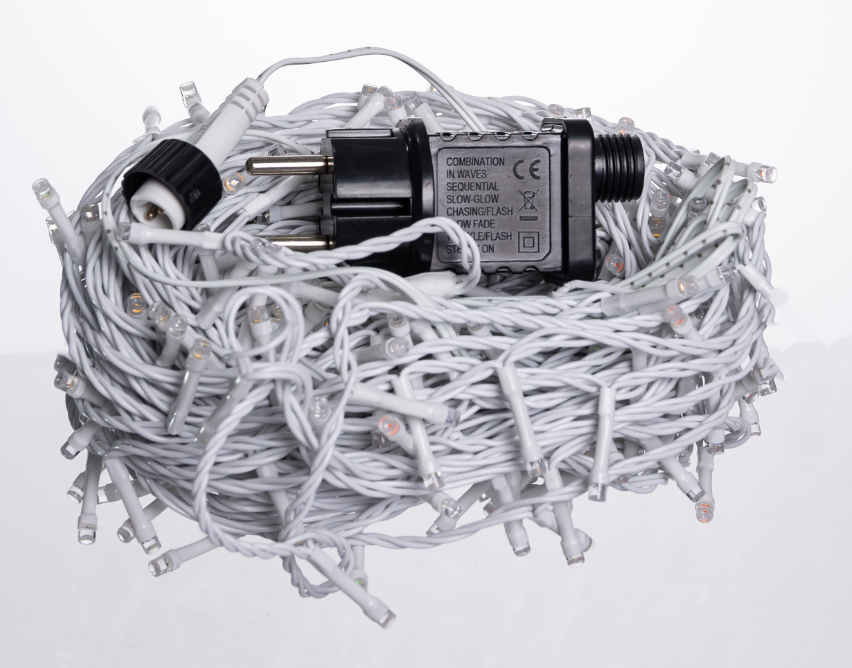 Гірлянда нитка вулична 300 LED 30 м від мережі біла нитка Різнокольоровий - фото 4 Гірлянда нитка вулична 300 LED 30 м від мережі біла нитка Різнокольоровий - фото 4