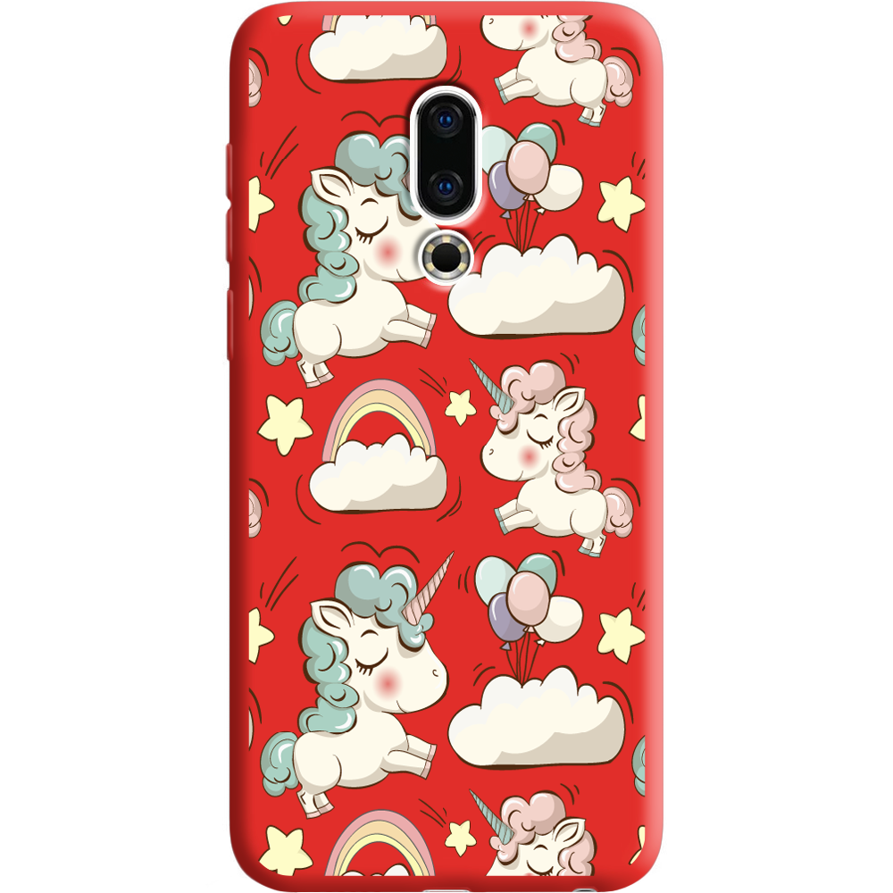 Чехол BoxFace Meizu 16 TH Unicorns Красный силикон (35817-cc2-36102) - фото 1