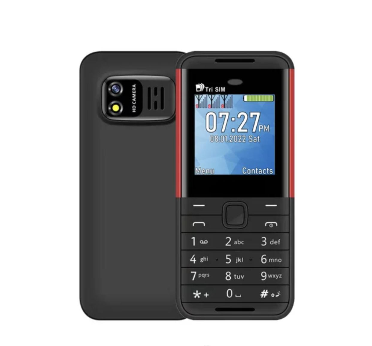 Телефон мобільний міні AIEK BM5310 3SIM Чорний - фото 1