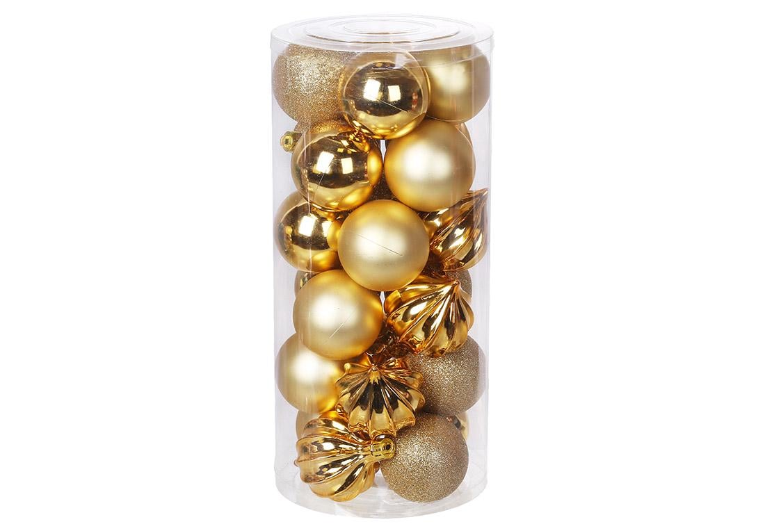 Набор елочных шаров 24 шт. Золотой (47/181)