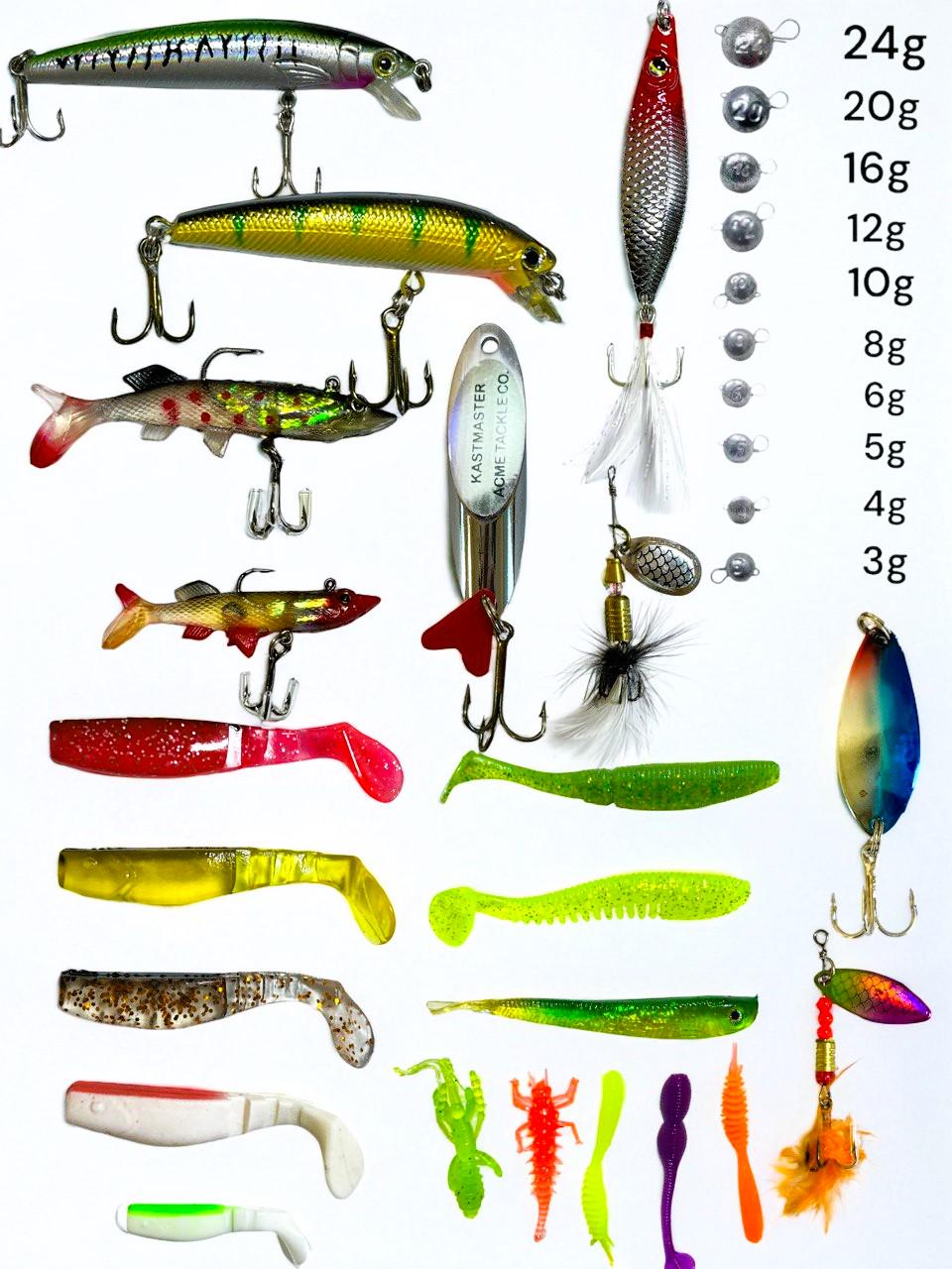 Набор для ловли хищной рыбы в 2-х сторонней коробке EOS воблера/приманки/блесны/вертушки/чебурашки/крючки (1884555559) - фото 5 Набор для ловли хищной рыбы в 2-х сторонней коробке EOS воблера/приманки/блесны/вертушки/чебурашки/крючки (1884555559) - фото 5