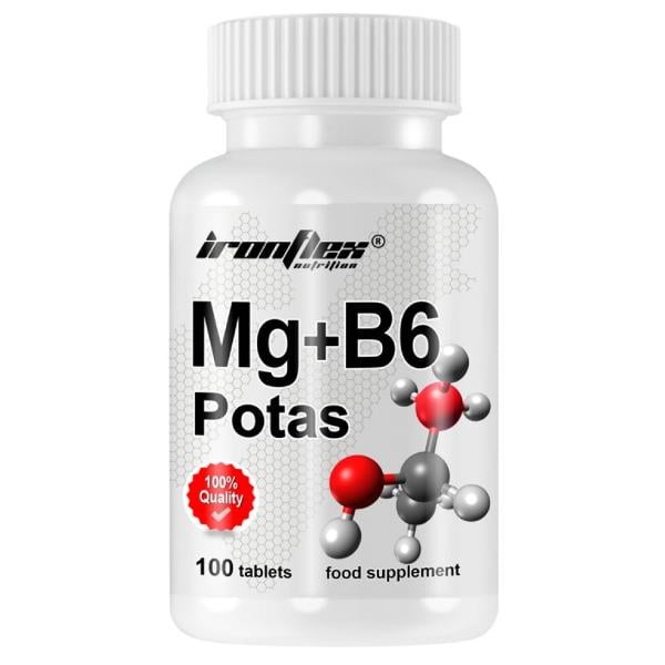 Витаминно-минеральный комплекс для спорта IronFlex Mg+B6 Potas 100 табл. (24159926)
