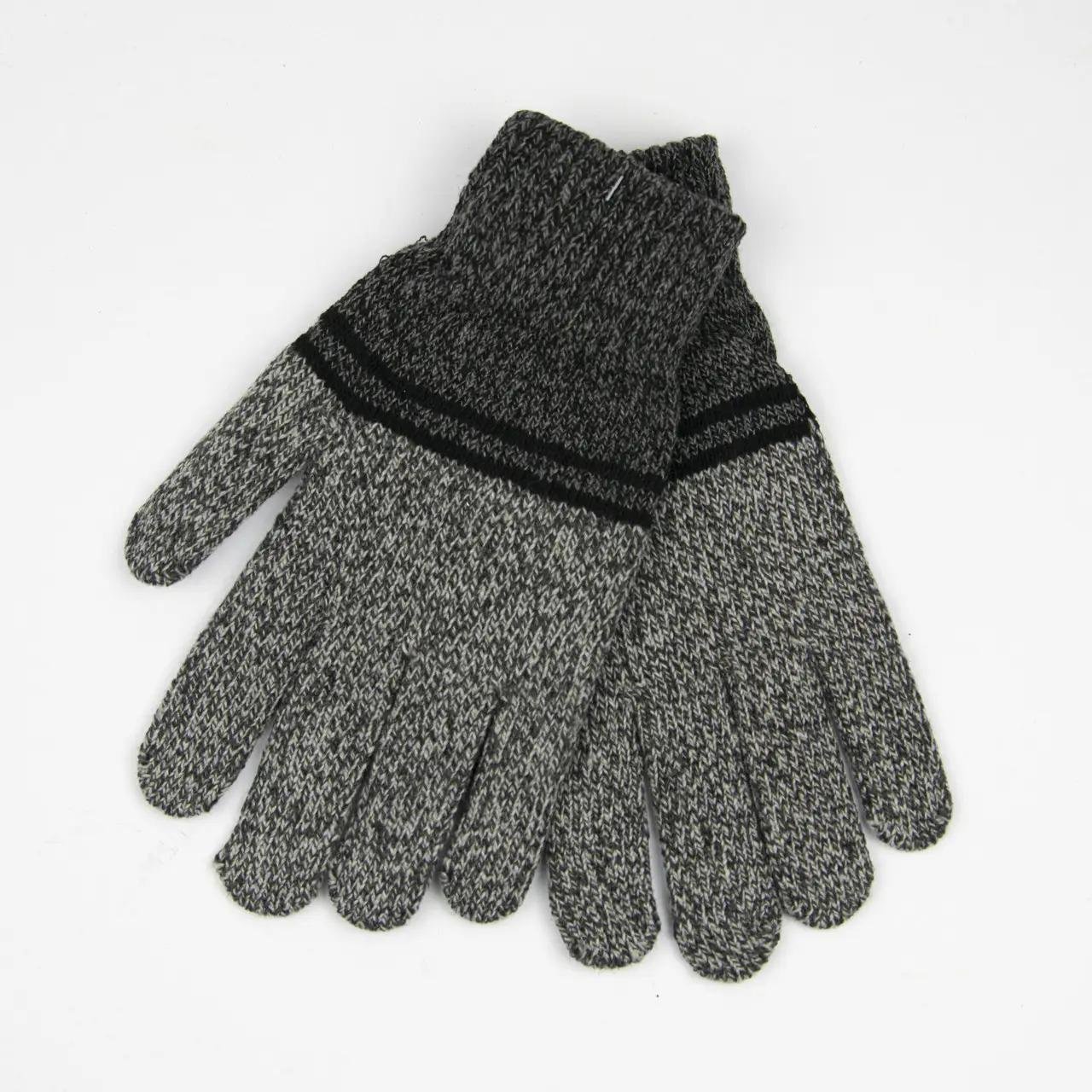 Перчатки мужские вязаные с начесом S Серый (18-3-15)