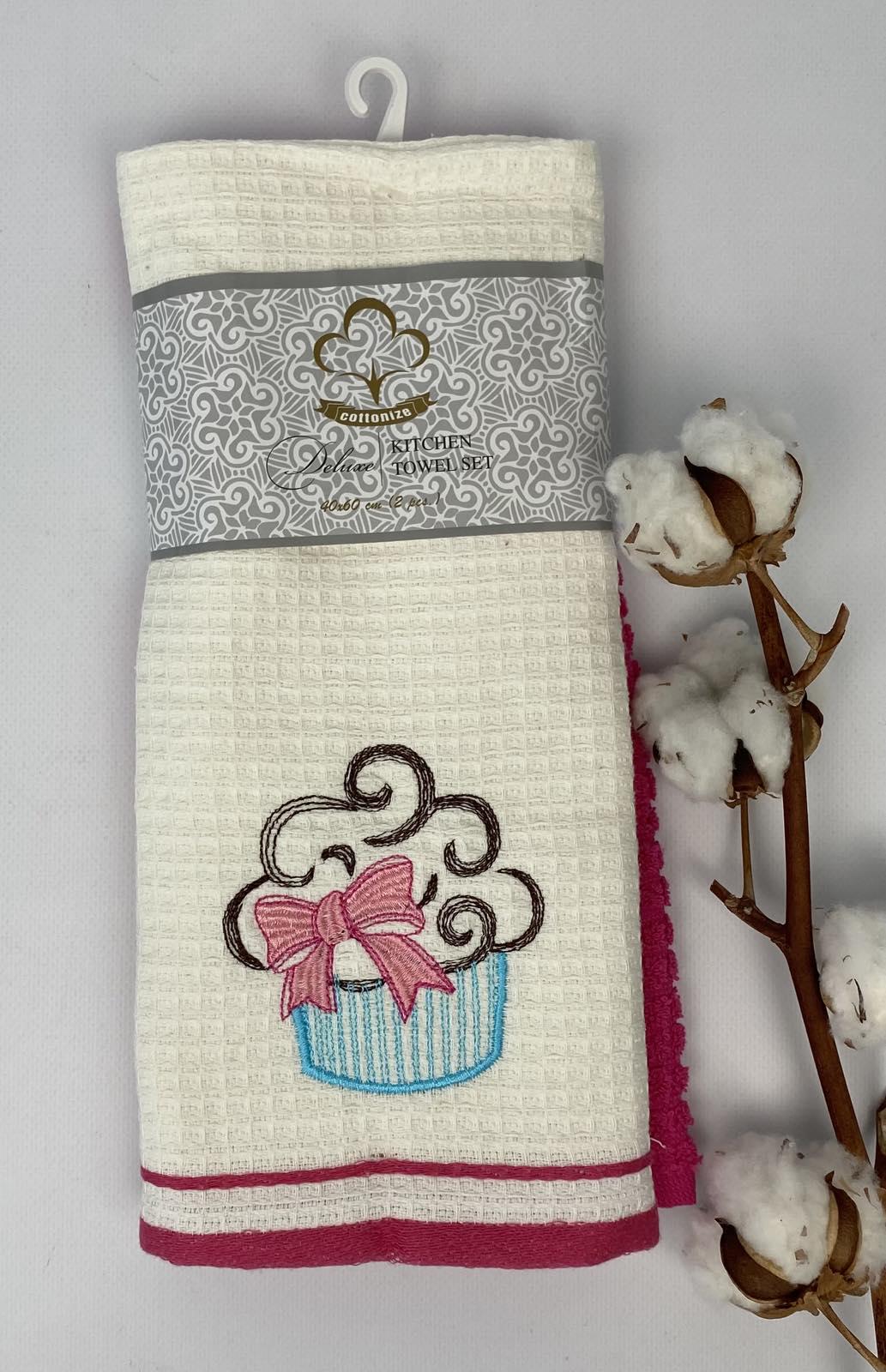 Набор кухонных полотенец Cottonize Cake 2 шт. Pink (CN20362)