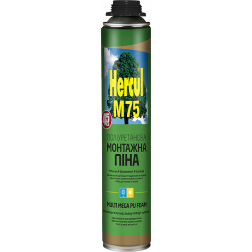 Пена монтажная HERCUL М75 профессиональная всесезонная 850 мл (HF018)