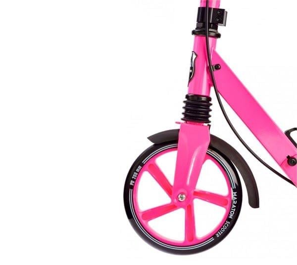 Самокат Maraton RIDER 2021 с фонариком Розовый - фото 6