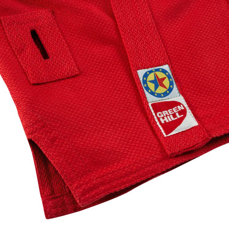 Куртка самбо Green Hill JUNIOR 155 см Красный (6936116105722) - фото 3