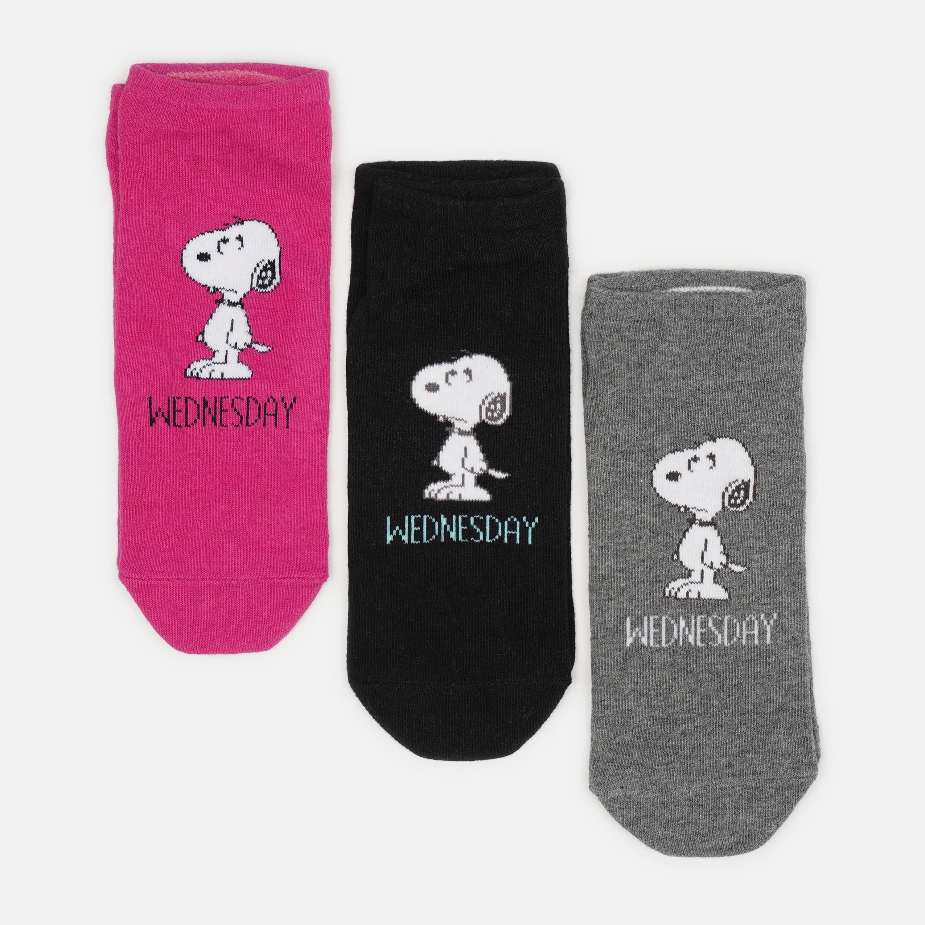 Шкарпетки C&A 3 пари р. 35-38 Рожевий/Темно-сірий/Чорний (22477087)