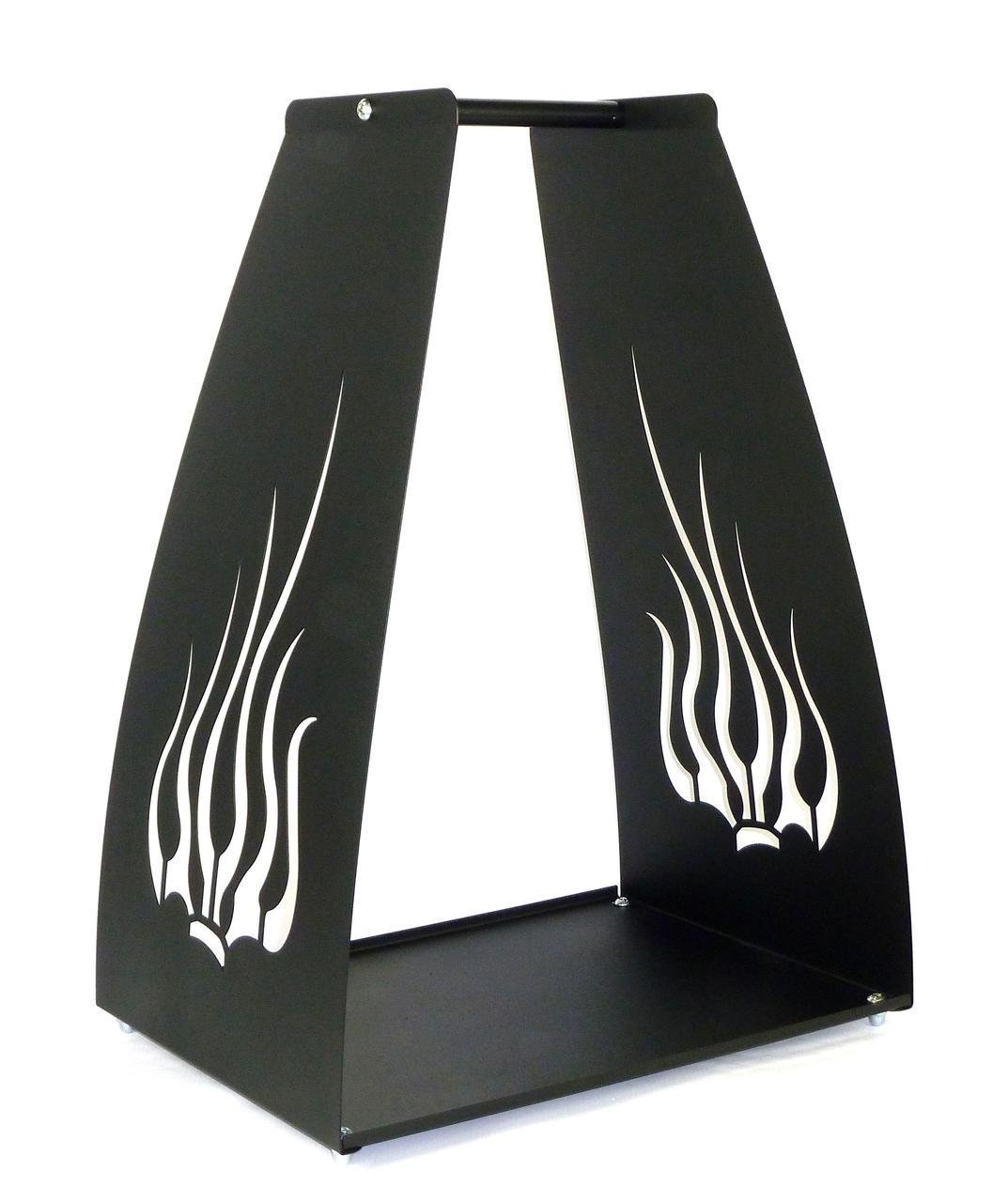 Дровница Пламя металл Черный (890)