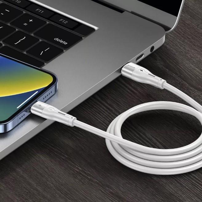 Кабель Proove Soft Silicone Type-C to Type-C 60W 1 м White - фото 2 Кабель Proove Soft Silicone Type-C to Type-C 60W 1 м White - фото 2