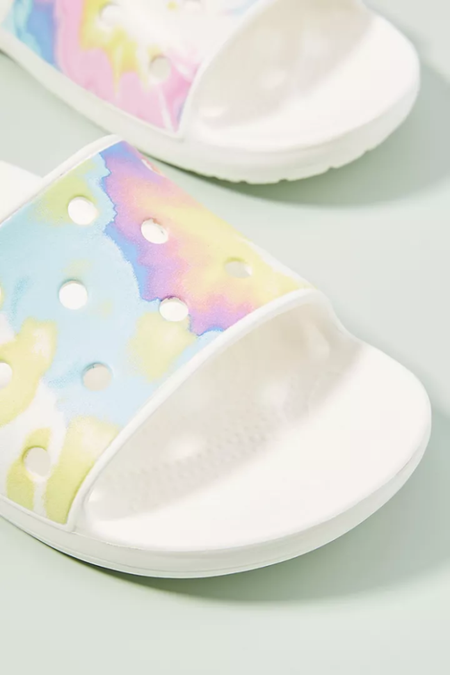 Шльопанці жіночі утеплені Crocs Classic Tie-Dye Slide р. 43-44 Білий (5285) - фото 10 Шльопанці жіночі утеплені Crocs Classic Tie-Dye Slide р. 43-44 Білий (5285) - фото 10