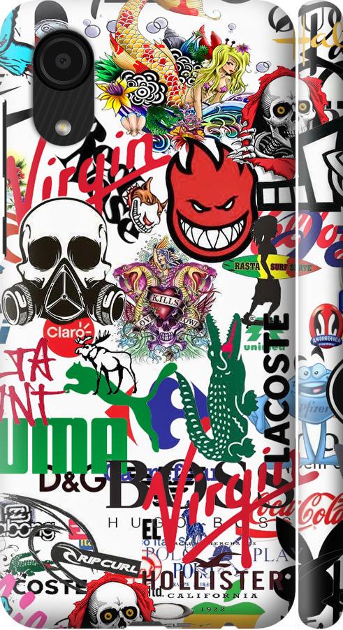 Чехол на Samsung Galaxy A03 Core A032F Many different logos (4022m-2539-42517)
