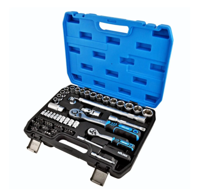 Набор инструментов Molder профессиональный 72 пр. 1/2 и 1/4 в кейсе (MT60072) Набор инструментов Molder профессиональный 72 пр. 1/2 и 1/4 в кейсе (MT60072)