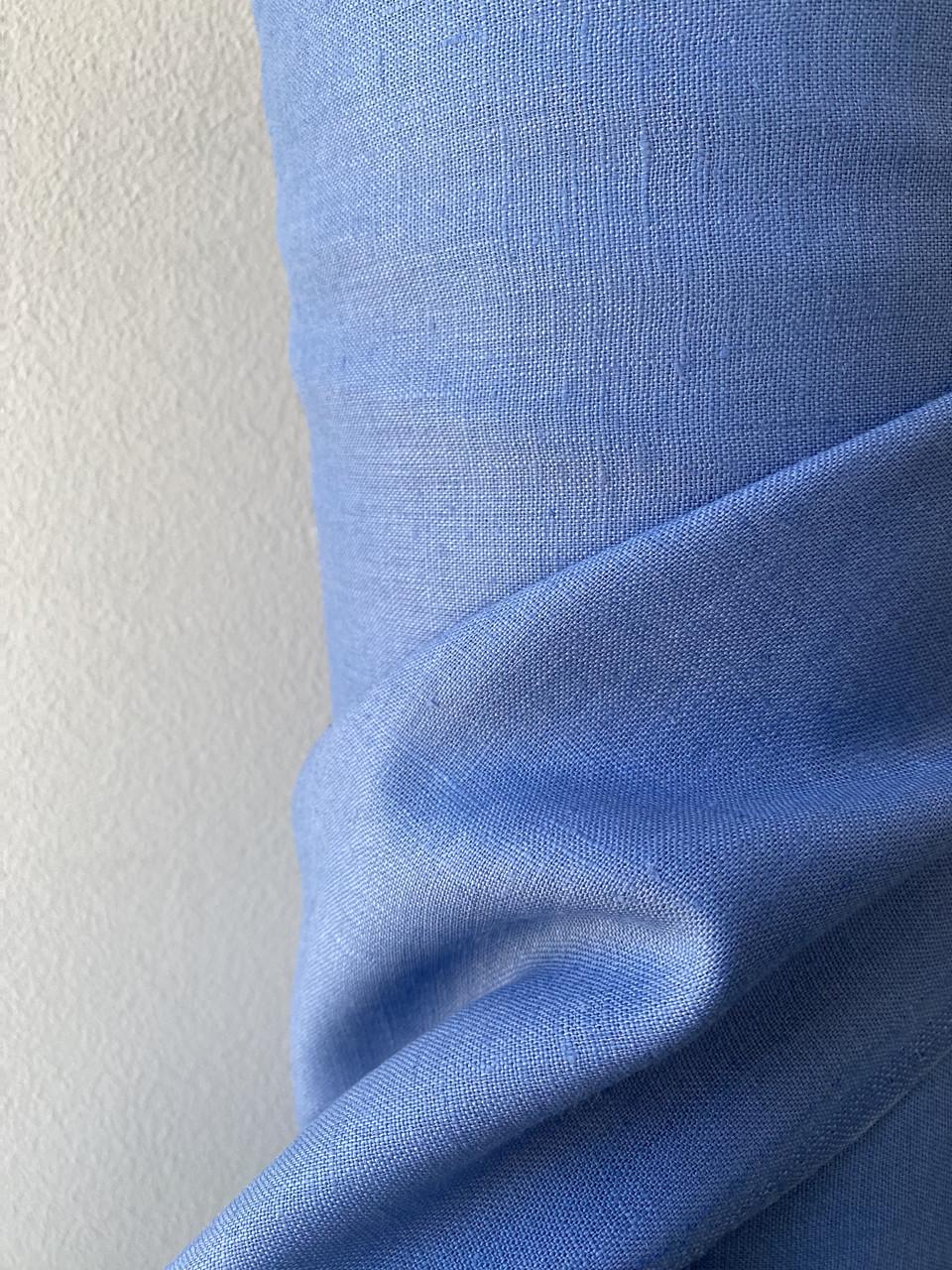 Ткань костюмная LINEN PLUS 100% лен 143 см 365 Синий - фото 5 Ткань костюмная LINEN PLUS 100% лен 143 см 365 Синий - фото 5