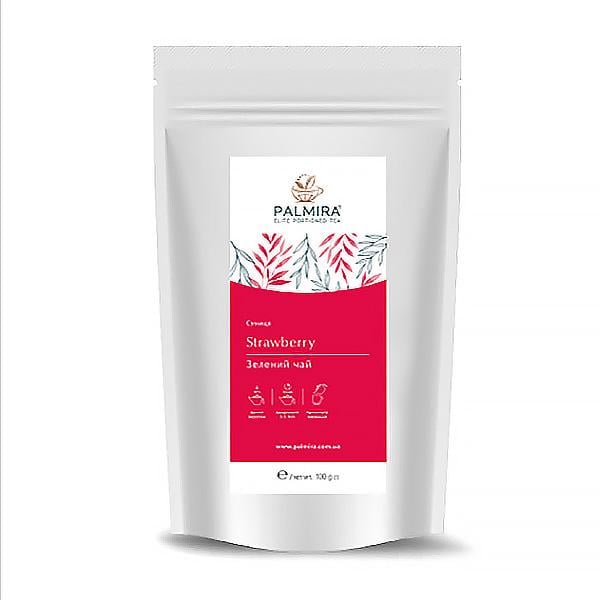 Чай зеленый Palmira с земляникой рассыпной 100 г