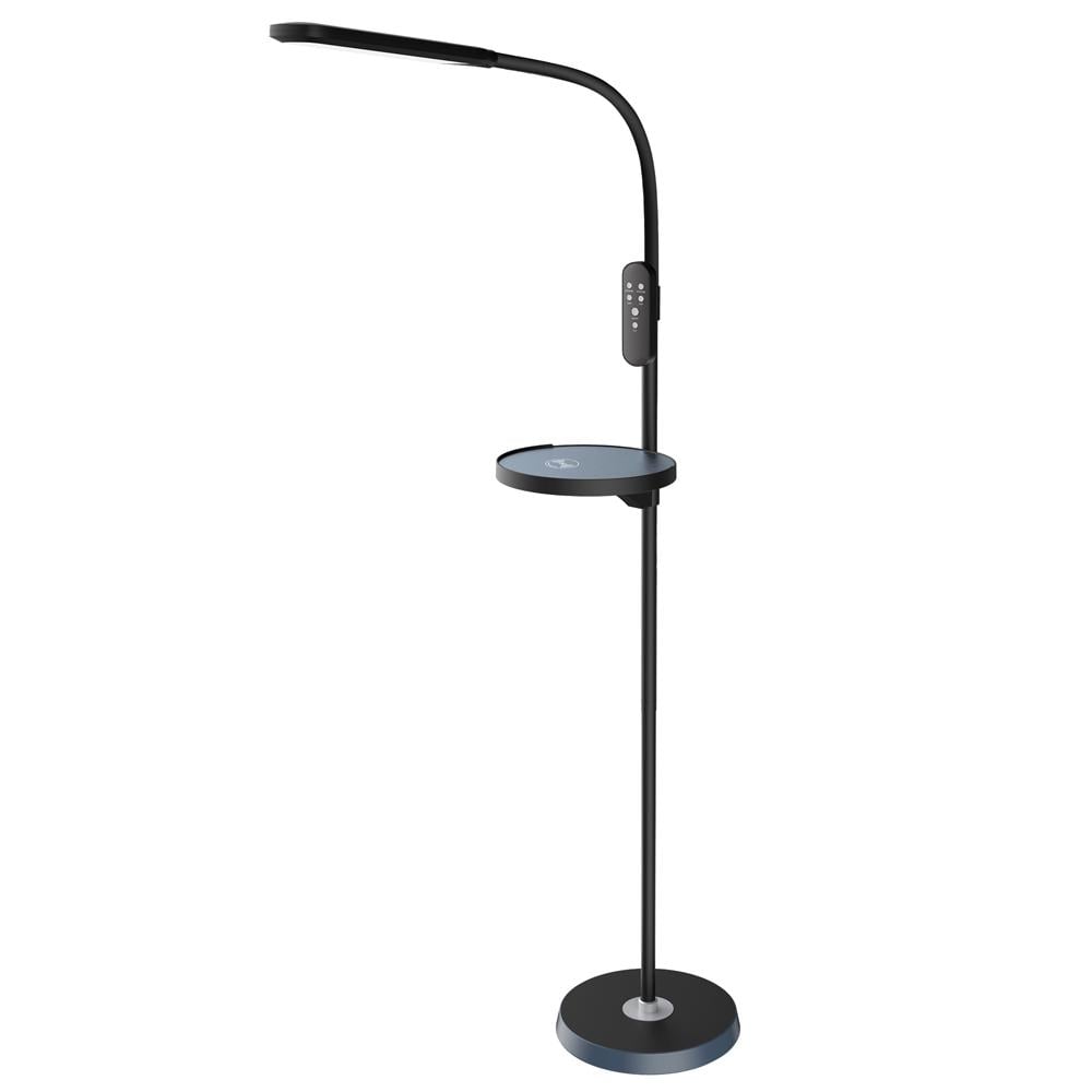 Светильник для пола светодиодный HOROZ ELECTRIC NORMAN- C беспроводная подзарядка 15W Черный