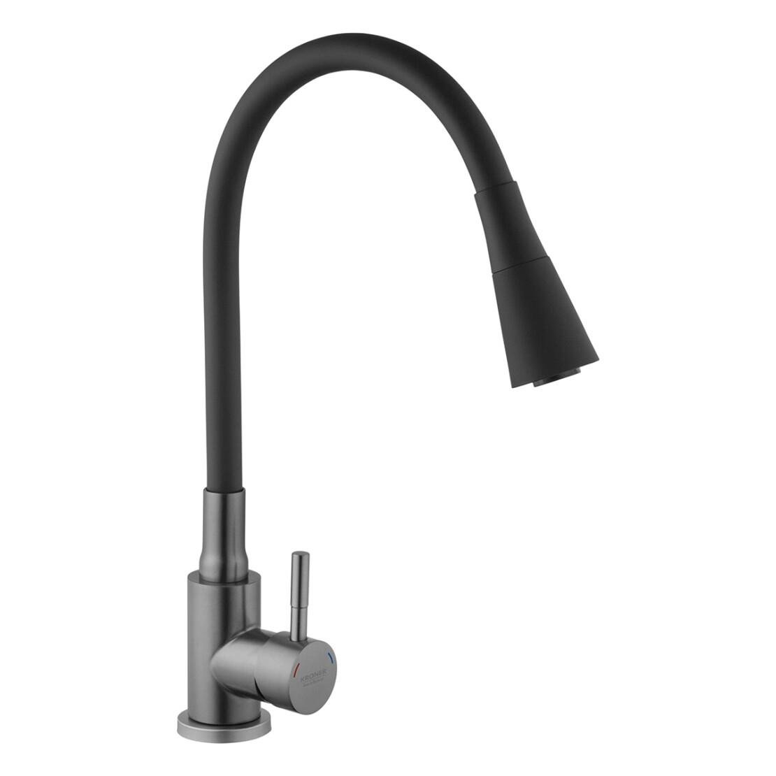 Смеситель для кухни Kroner KRP Edelstahl Klassisch PVD031BLK (CV035373)