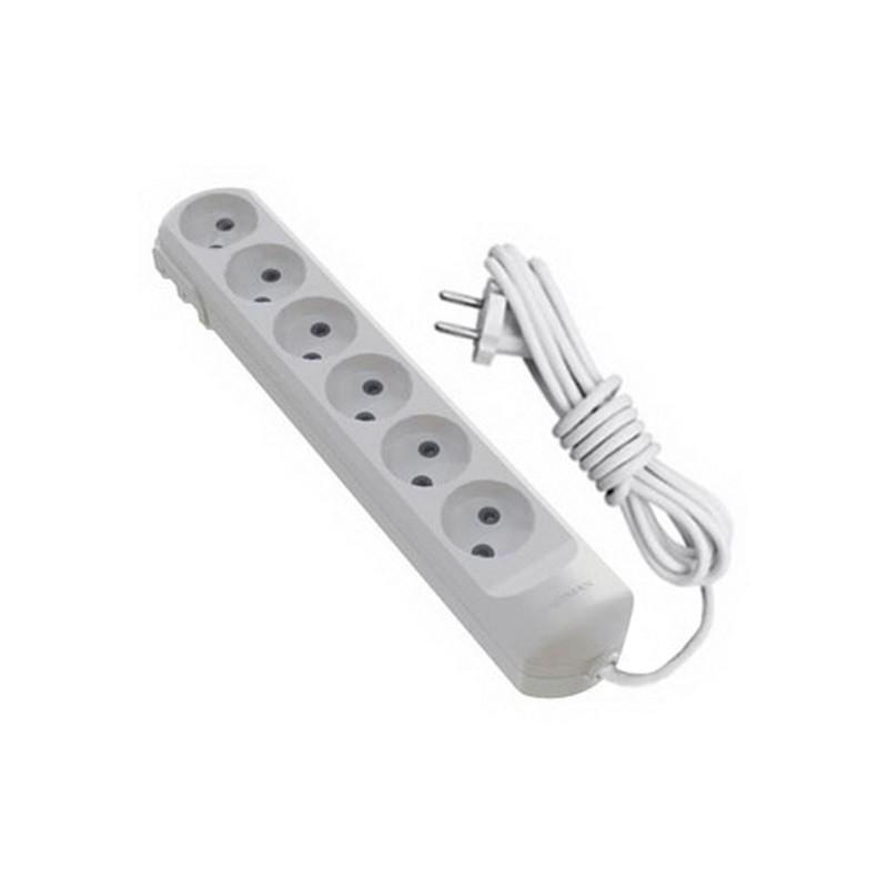 Удлинитель Neomax 5 м 6 гнезд без заземления Белый (NX500605) - фото 1
