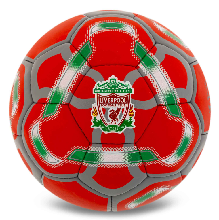 Мяч футбольный BALLONSTAR LIVERPOOL FB-5195 №5 PU Гриппи сшит вручную Красный (29655045)