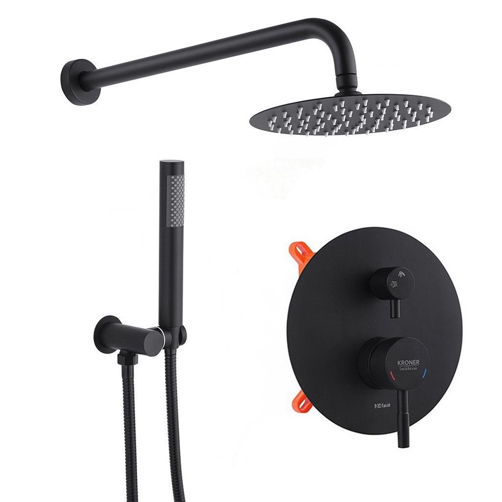 Душевая система скрытого типа Kroner Edelstahl Klassisch SCH082 CV029974 Черный (160137)