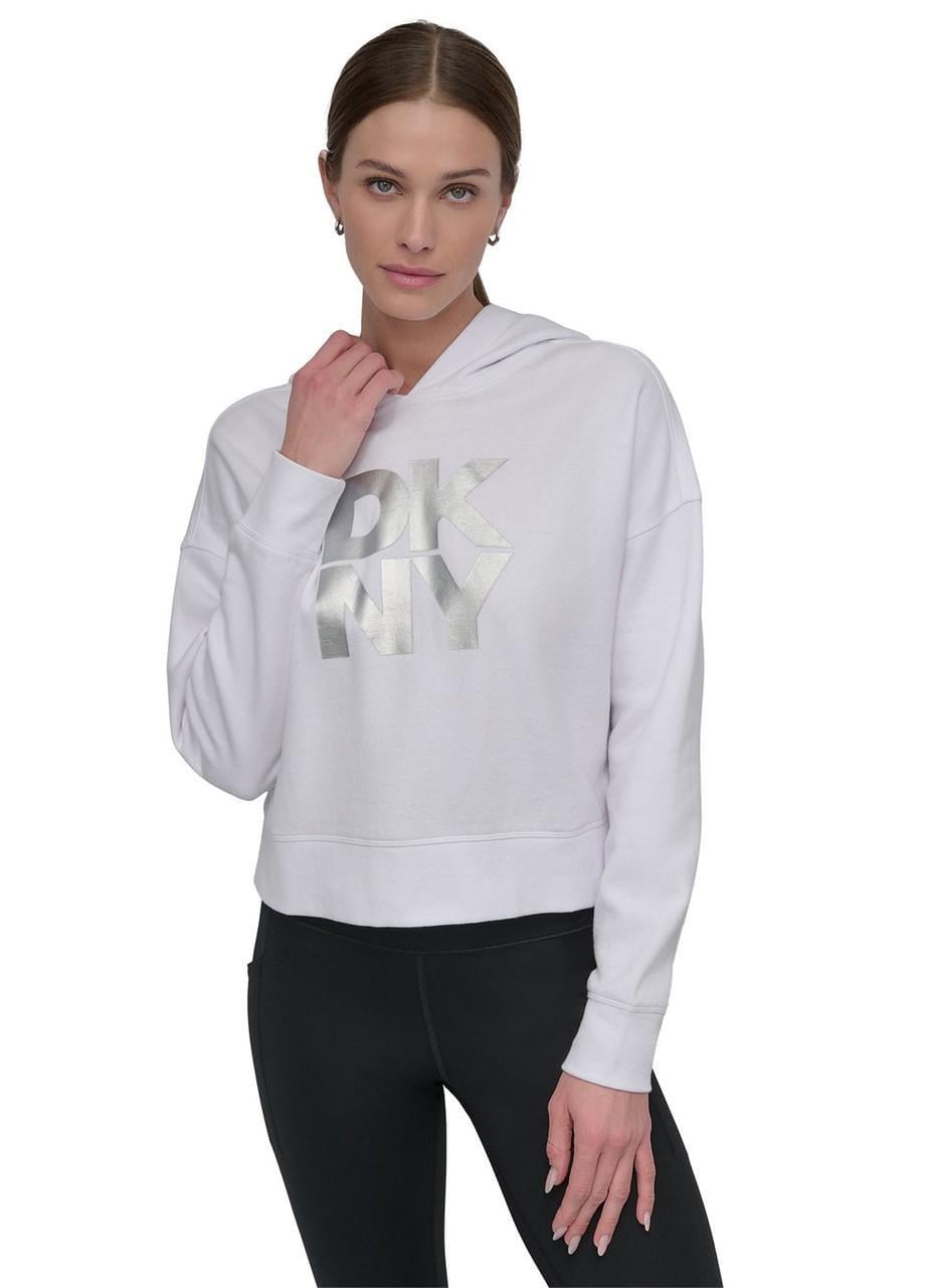 Худи женское DKNY Active Stacked Metallic-Logo M Белый (315831458616)