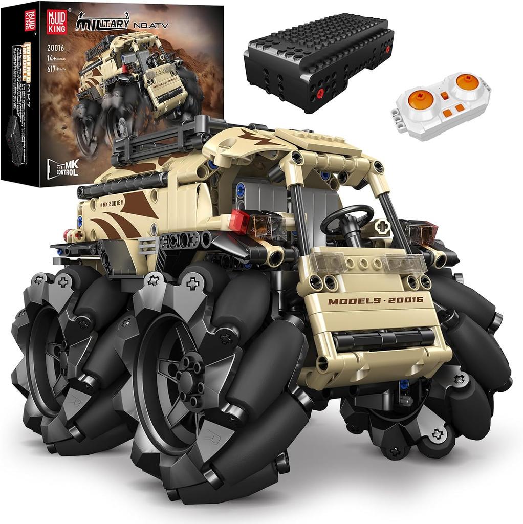 Конструктор-машина на радиоуправлении MOULD KING Mecanum внедорожник 617 дет. (20016) - фото 2 Конструктор-машина на радиоуправлении MOULD KING Mecanum внедорожник 617 дет. (20016) - фото 2