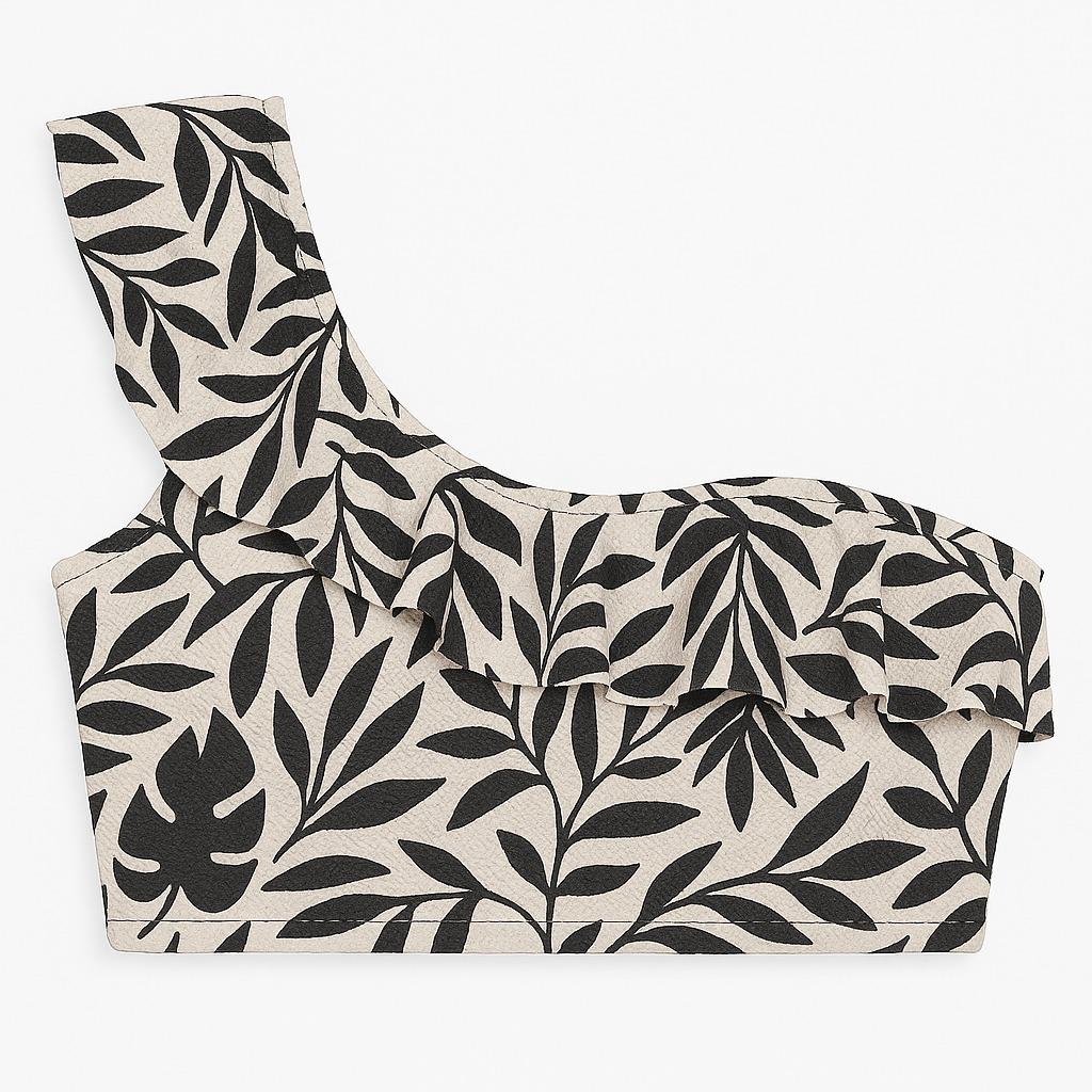 Купальний топ PRIMARK 3672102 принт р. 36 Коричневий