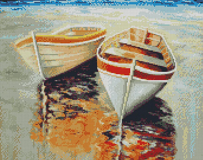 Алмазная мозаика Strateg Рыболовные челноки 40х50 см (FA40754)