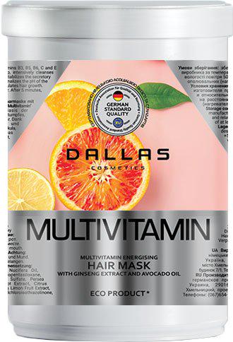 Маска для волосся Dallas Multivitamin комплекс Мультивітамінів з екстрактом Женьшеню та олією Авокадо 1000 мл