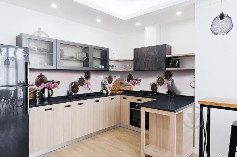 Скинали на кухню Zatarga «Чайный набор» 600х2500 мм виниловая 3Д наклейка кухонный фартук самоклеящаяся Z180428 - фото 2 Скинали на кухню Zatarga «Чайный набор» 600х2500 мм виниловая 3Д наклейка кухонный фартук самоклеящаяся Z180428 - фото 2