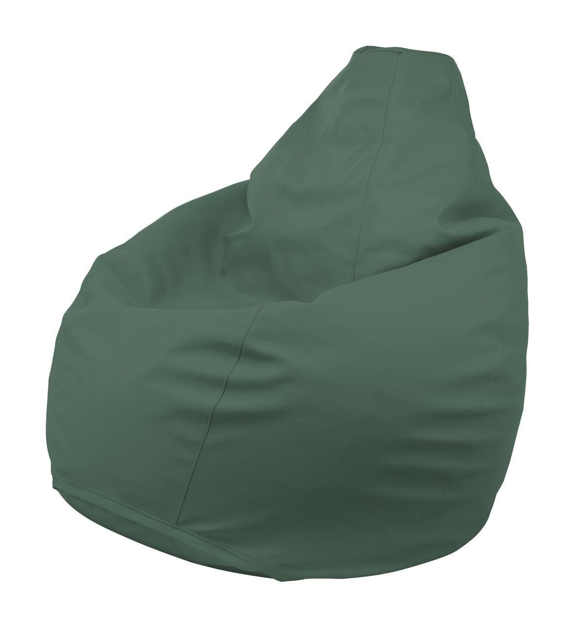Бескаркасное кресло-мешок Mr.Bean Груша экокожа L Темно-зеленый (ebbl2226)