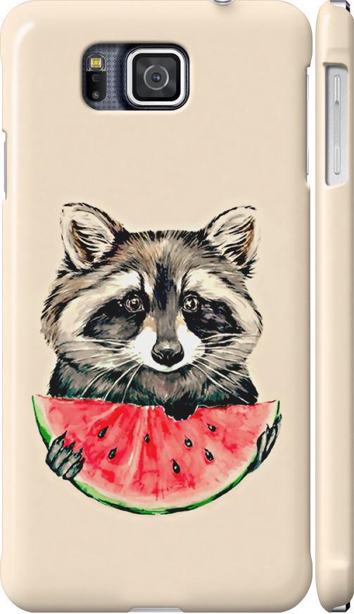 Чехол на Samsung Galaxy Alpha G850F Енотик с арбузом (4605m-65-42517)