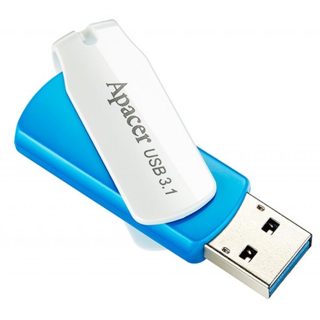 Флеш-накопитель USB 3.2 Gen 1 Apacer AH357 64 Гб Blue (34602848)