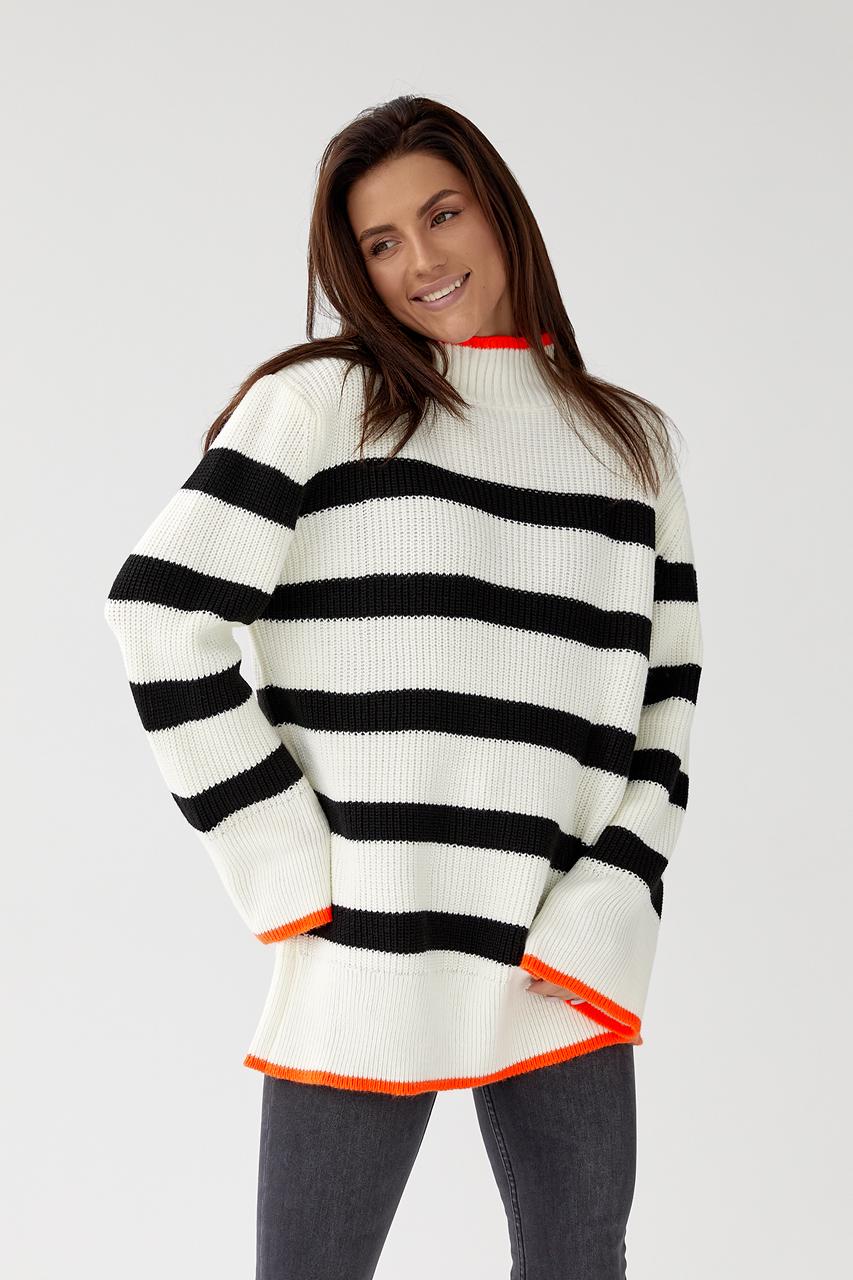 Свитер женский удлиненный oversize L Молочный (9442976)