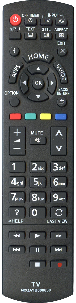 Пульт для телевизора Panasonic N2QAYB000830/N2QAYB000840 (11153)