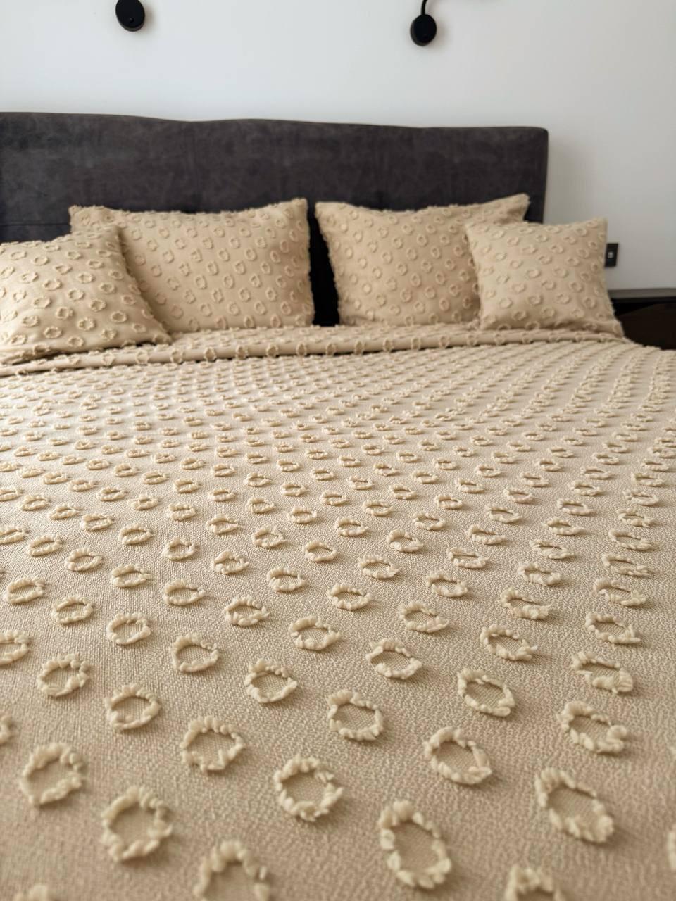 Покривало Інгрід 120x250 см Бежевий (22899-4-120x250cm) - фото 7 Покривало Інгрід 120x250 см Бежевий (22899-4-120x250cm) - фото 7