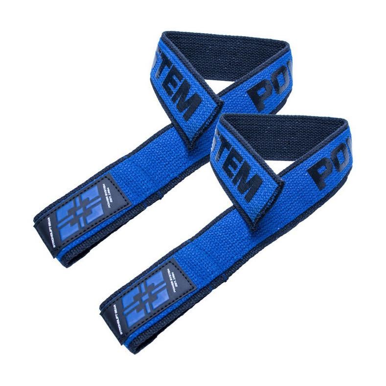 Лямки для тяги Power System Duplex Lifting Straps Black-Blue (22064-01)